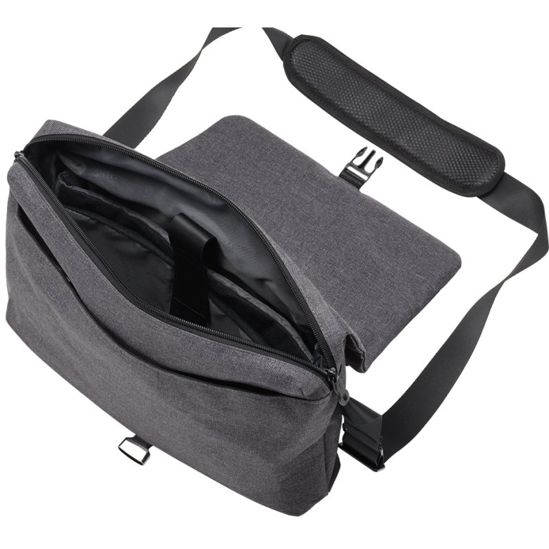 LIGHTPAK Walker sacoche ordinateur portable, sac à bandoulière, polyester, gris